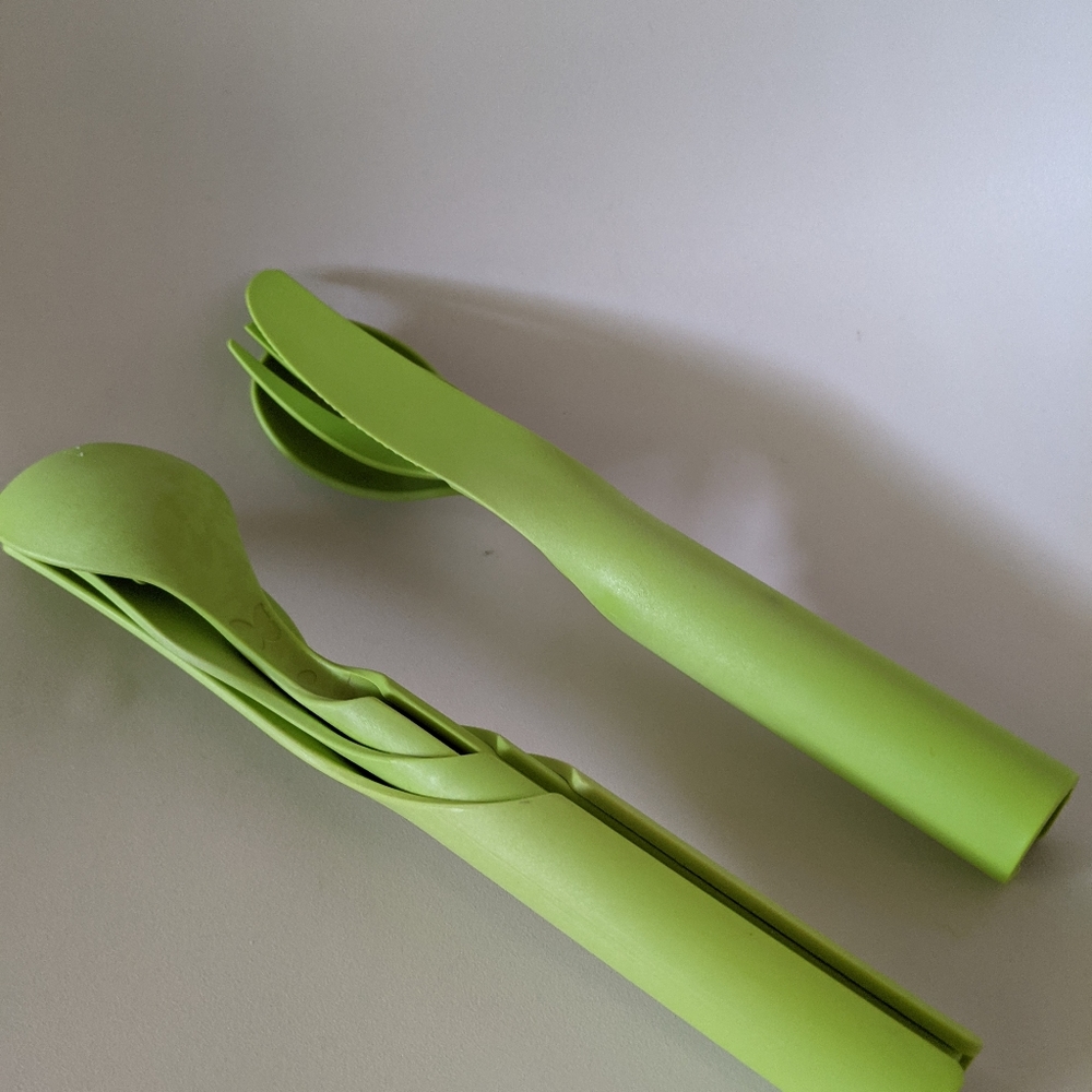 Zero Waste - 2 Sets of Lime Green Nesting Utensils - Picture 6 of 6